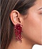 Natasha Accessories Beaded Firework Drop Statement Earrings - Image 4