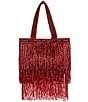 Natasha Accessories Beaded Fringe Handbag - Image 1