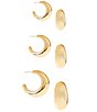 Natasha Accessories C Hoop Earring Set - Image 1