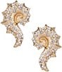 Natasha Accessories Seahorse Crystal Resort Statement Drop Earrings - Image 1