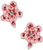 Color:Multi - Image 1 - Fab Flower Rhinestone Stud Earrings