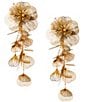Natasha Accessories Filagree Flower Statement Chandelier Earrings - Image 1