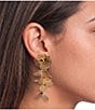Natasha Accessories Filagree Flower Statement Chandelier Earrings - Image 2