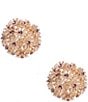 Color:Gold - Image 1 - Flower Crystal Bouquet Stud Earrings