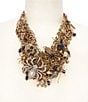 Natasha Accessories Halloween Skull Spider Rhinestone Statement Necklace - Image 1