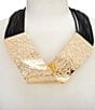 Natasha Accessories Metal V Rope Collar Statement Necklace - Image 1