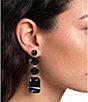 Natasha Accessories Mix Stone Linear Earrings - Image 2