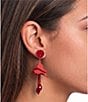 Natasha Accessories Organic Oscar Petal Drop Statement Beaded Earrings - Image 2