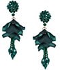 Natasha Accessories Organic Oscar Petal Drop Statement Beaded Earrings - Image 3