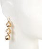 Color:Gold/Ivory - Image 2 - Oyster Pearl Drop Earrings