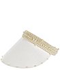 Natasha Accessories Pearl Trim Visor Hat - Image 1