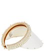 Natasha Accessories Pearl Trim Visor Hat - Image 2