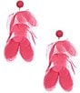 Color:Pink - Image 1 - Petal Drop Statement Earrings