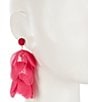Color:Pink - Image 2 - Petal Drop Statement Earrings