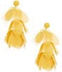 Color:Yellow - Image 1 - Petal Drop Statement Earrings