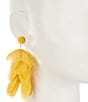 Color:Yellow - Image 2 - Petal Drop Statement Earrings