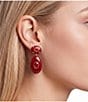 Natasha Accessories Resin Double Drop Statement Earrings - Image 4
