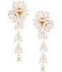Natasha Accessories Resin Statement Flower Petal Drop Earrings - Image 1