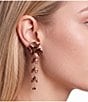 Natasha Accessories Resin Statement Flower Petal Drop Earrings - Image 4