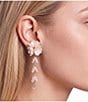 Natasha Accessories Resin Statement Flower Petal Drop Earrings - Image 2