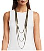 Natasha Accessories Snake Chain Long Multi Strand Necklace - Image 2