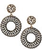 Natasha Accessories Stone Double Drop Earrings - Image 1