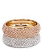 Natasha Accessories Stone Tape Bangle Bracelet Set - Image 1