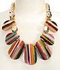 Natasha Accessories Stripe Resin Statement Necklace - Image 1
