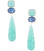 Natasha Accessories Turquoise Drop Earrings - Image 1