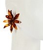 Natasha Accessories XL Flower Stud Earrings, Color:Brown Multi - Image 2