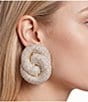 Natasha Accessories XL Interlock Stone Drop Statment Earrings - Image 2