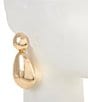 Natasha Accessories XL Metal Teardrop Statement Drop Earrings - Image 2