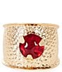 Natasha Accessories XL Stone Metal Statement Cuff Bracelet - Image 1