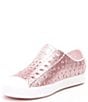 Color:Milk Pink - Image 4 - Girls' Jefferson Bling Glitter Slip-On Sneakers (Youth)