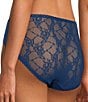 Color:Indigo/Vino/Stormy - Image 6 - Bliss Allure One-Size Lace French-Cut Brief 3-Pack