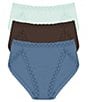 Color:Stellar/French Roast/Mint - Image 1 - Bliss Stretch French-Cut Brief Panty 3-Pack