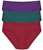 Natori Bliss Girl Lace Trim Brief Panty 3-Pack - Image 1