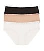 Natori Bliss Girl Lace Trim Brief Panty 3-Pack - Image 1