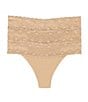 Color:Cafe - Image 1 - Bliss Perfection Lace Trim Thong 3-Pack