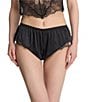 Natori Chantilly Lace Stretch Satin Coordinating Lingerie Short, Color:Black - Image 1