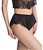 Natori Chantilly Lace Stretch Satin Coordinating Lingerie Short, Color:Black - Image 3