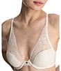 Natori Cherry Blossom Convertible Contour Underwire Bra, Color:Ivory - Image 4