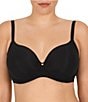 Color:Black - Image 1 - Chic Comfort Full-Busted Contour Wire U-Back T-Shirt Bra