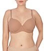 Color:Buff - Image 1 - Chic Comfort Full-Busted Contour Wire U-Back T-Shirt Bra