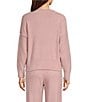 Natori Edit Long Sleeve Round Neck Coordinating Sweater Knit Lounge Top - Image 2