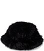 Natori Faux Fur Solid Wide Brim Bucket Hat - Image 1