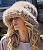 Natori Faux Fur Solid Wide Brim Bucket Hat - Image 3