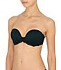 Color:Black - Image 1 - Feather Plunge Strapless Bra