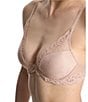 Natori Feathers Contour Dramatic Plunge T-Shirt Bra, Color:Rose Beige Lace/Pink Pearl - Image 3