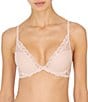 Natori Feathers Contour Dramatic Plunge T-Shirt Bra, Color:Cameo Rose - Image 1